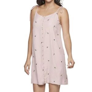 Hailey Lyn Dusky Pink Mauve button front embroidery Y2K style dress size 12